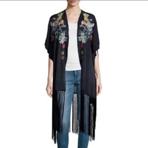 Johnny Was Embroidered Butterfly Kimono (XS)